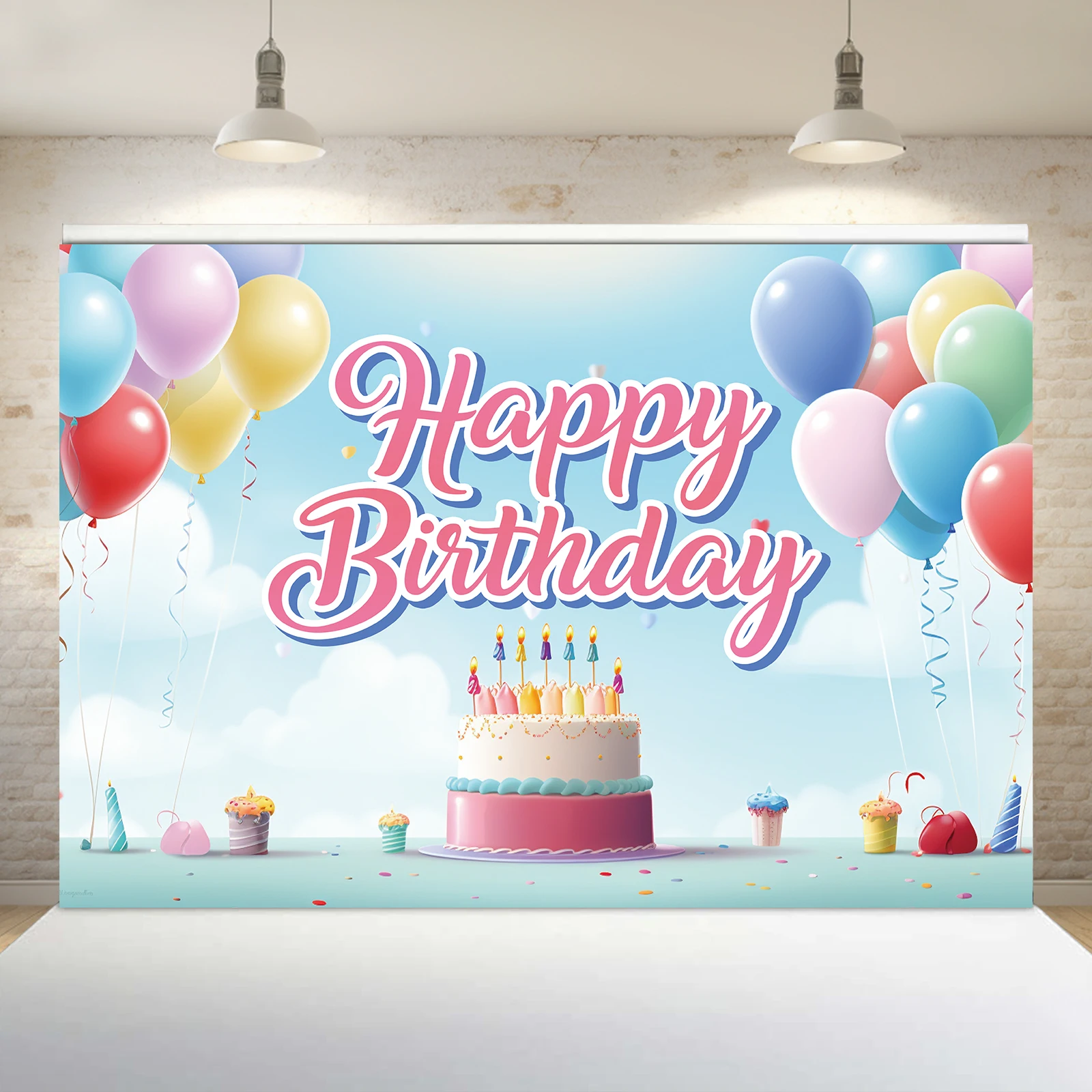 

1PCS 100x150cm Happy Birthday(10) Theme Backdrop,Photography Background,Used To Gifts,Activities Or Other Party Decoration