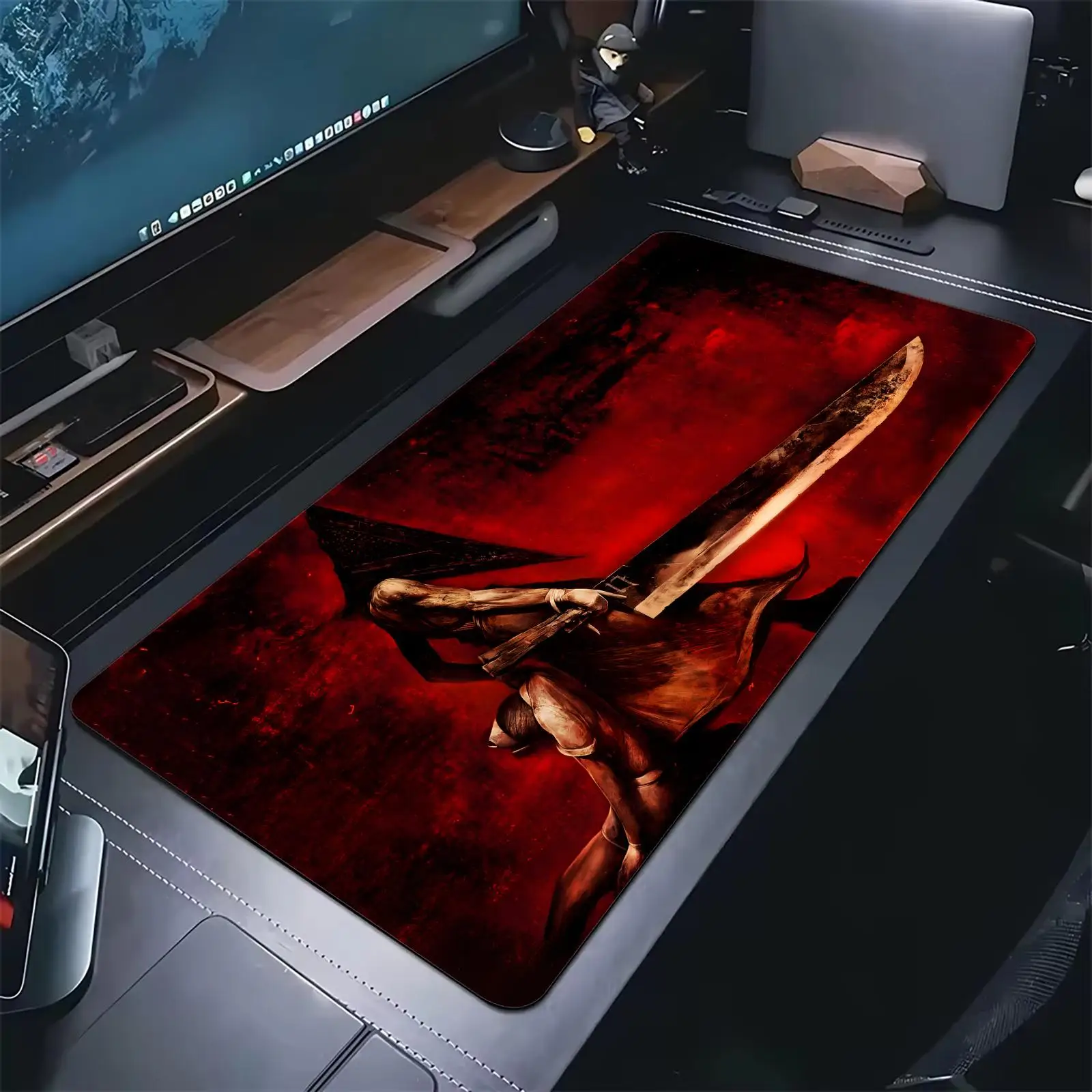 Mouse Pad Pro E-Sports XXL Gaming Mousepad Extra Large Non-Slip Stitched Edge Keyboard Laptop Desk Mat For PC Gamer SILENT HILL view 2