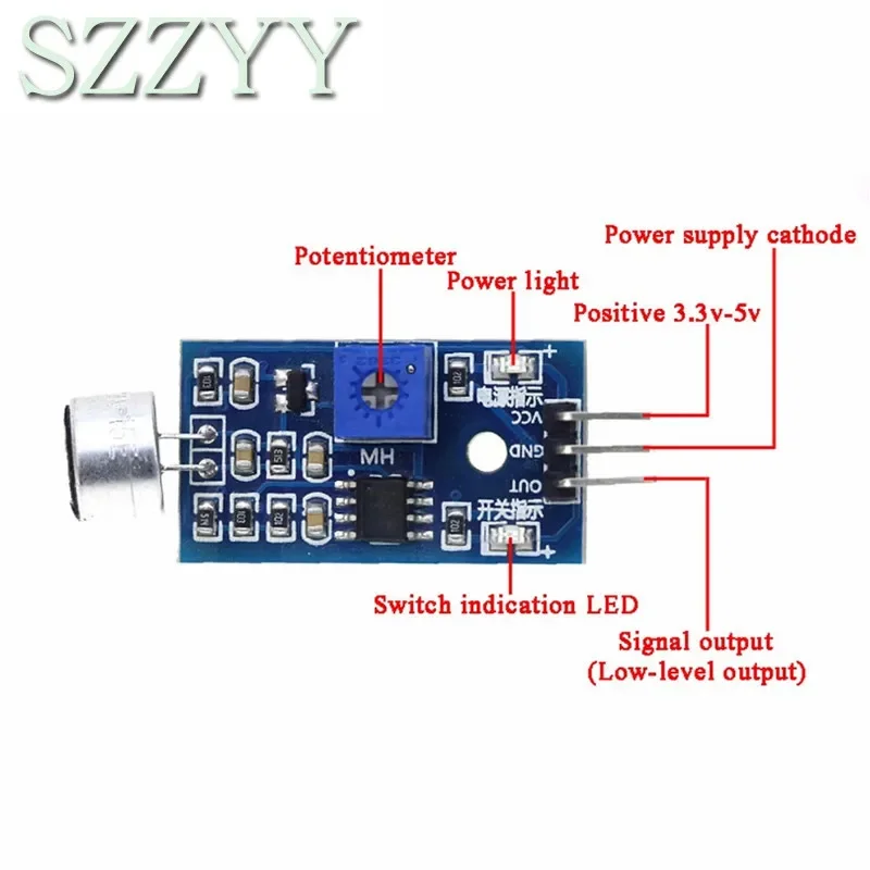 Sound Detection Sensor Module Sound Sensors VOS Module Voice Operated Switch Microphone Module For Arduino Switches Smart Home