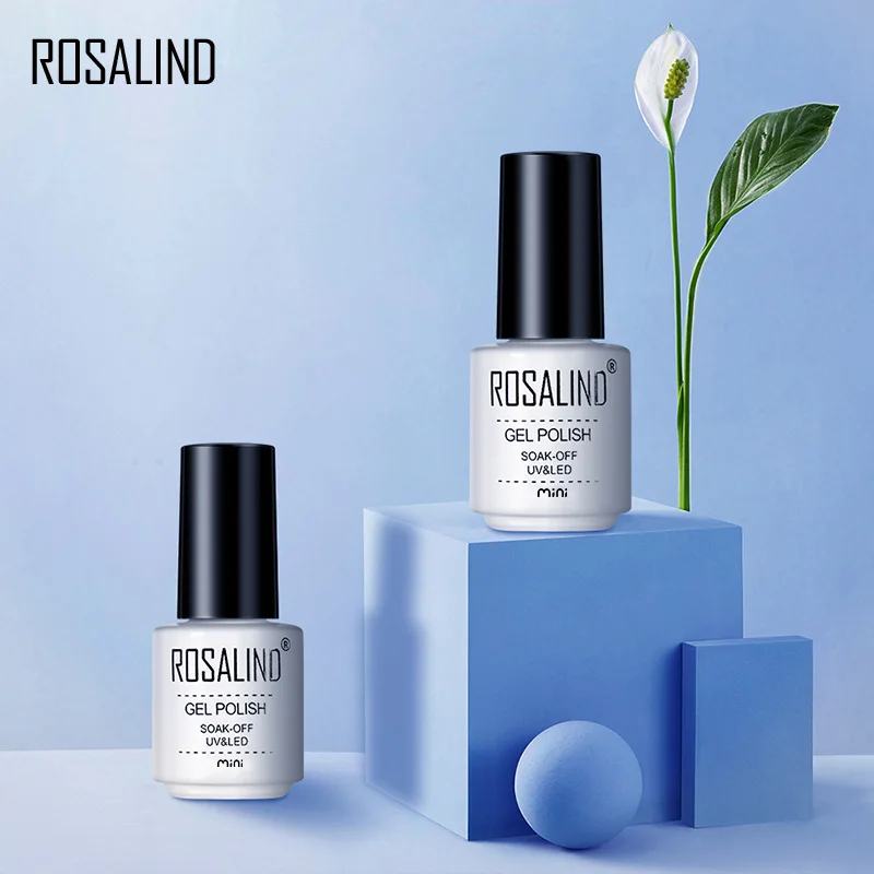 ROSALIND Gel zestaw do polerowania UV Vernis Semi permanentny podkład warstwa wierzchnia 7ML lakier żel do paznokci artystyczny Manicure żel Lak poleruje paznokcie