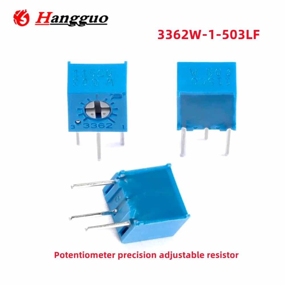 5PCS 3362W-1-503LF Trimmer Resistors - Through Hole 1/4