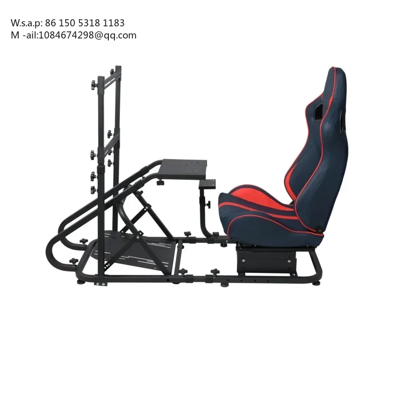 1012F High Compatibility Sim Racing Steering Wheel Stand, Racing Simulator Cockpit Compatible with Modified Racing Bucket Seat
