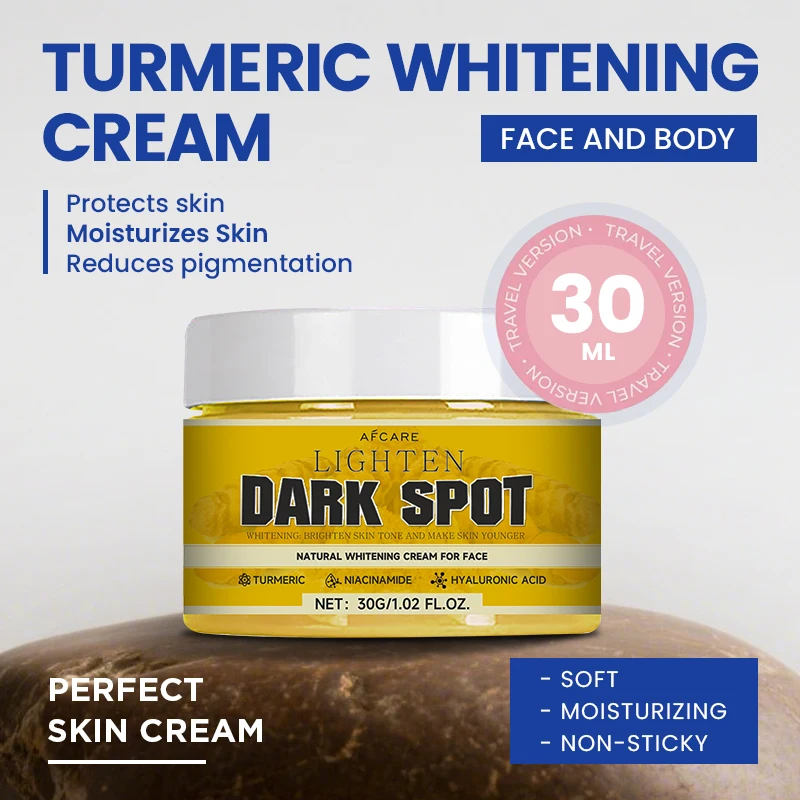 

Lightens Dark Spots Turmeric Face Cream Lightening Whitening Facial Cream Dullness Skin Care Products Beauty Health