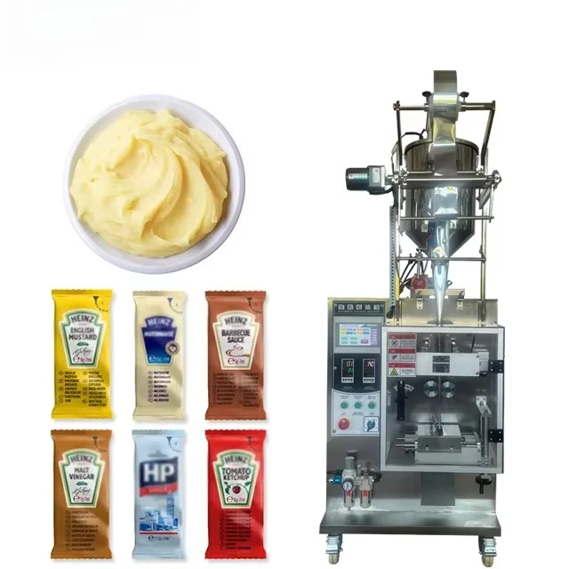 Mermelada automática para ensalada, mantequilla de maní, miel, jarabe de llenado, embalaje de Hummus, salsa de pescado, ketchup, máquina envasadora de bolsitas de pasta de tomate
