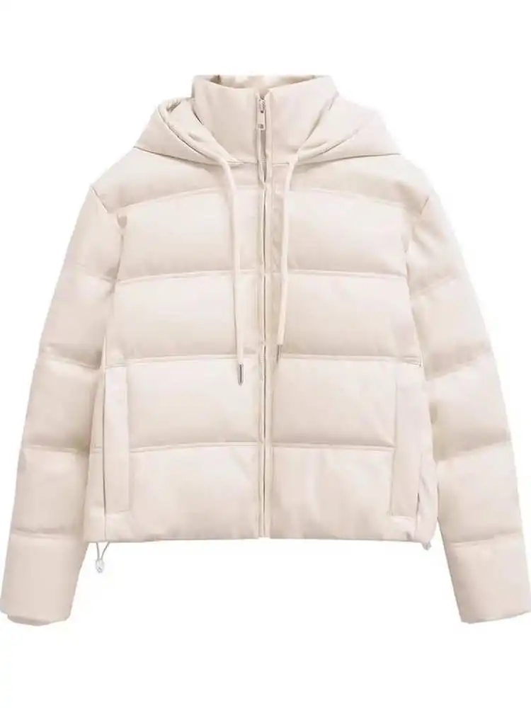 Nouveau automne hiver femmes trajet simili cuir chaud Thi Long Sve à capuche coton Jaet vêtements d'extérieur 30234 coréen Sle Loo...