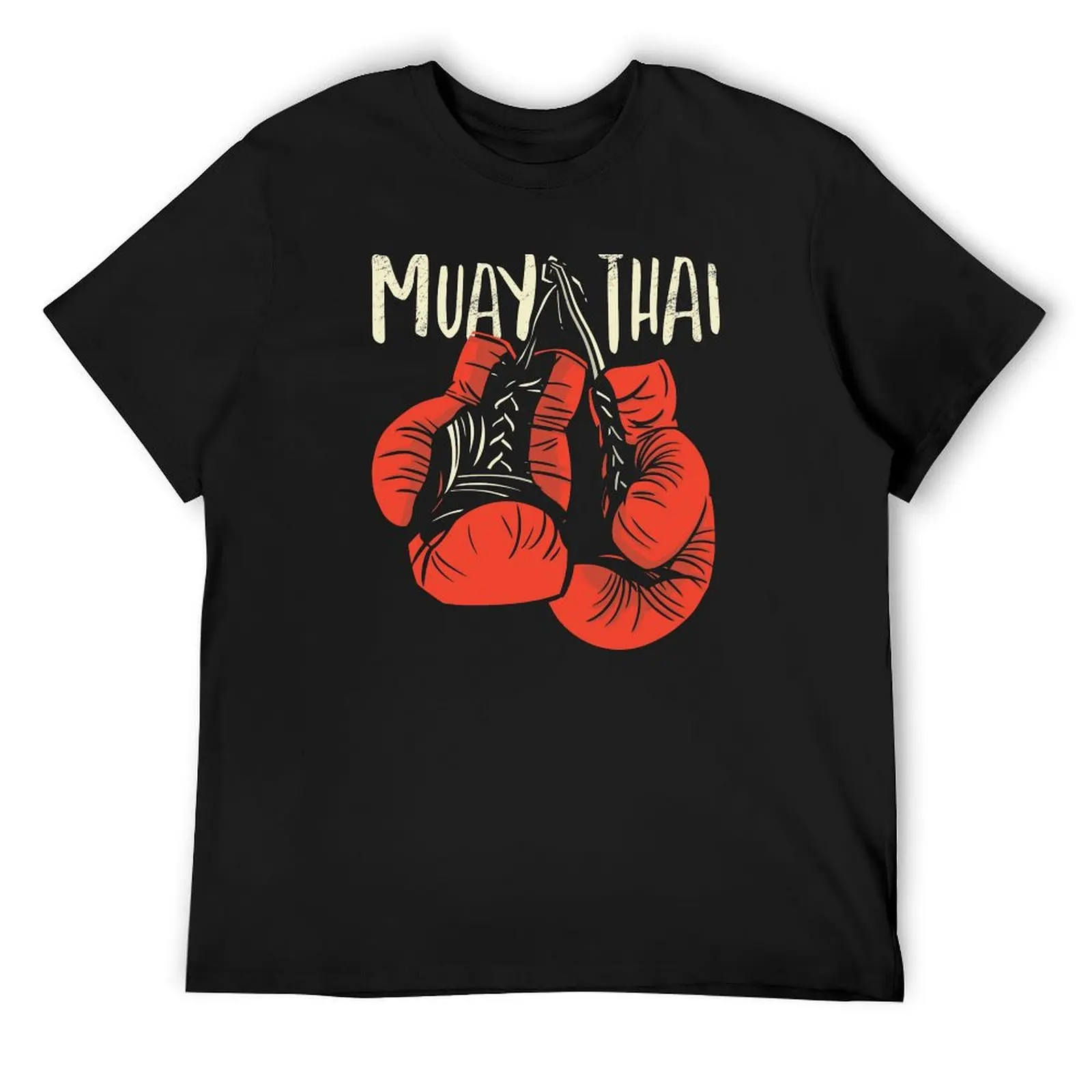 MUAY THAI GLOVES T-Shirt custom t shirt graphic tee shirt vintage graphic tee kawaii clothes t shirts for men cotton