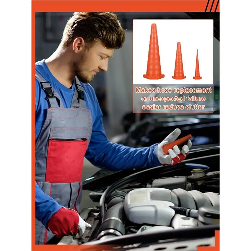 A98E-34 PCS Hydraulic Oil Service Rubber Plugs, Universal Drip Proof Hose Plugs Kit Hydraulic Hose Plugs For Irrigation,Lines