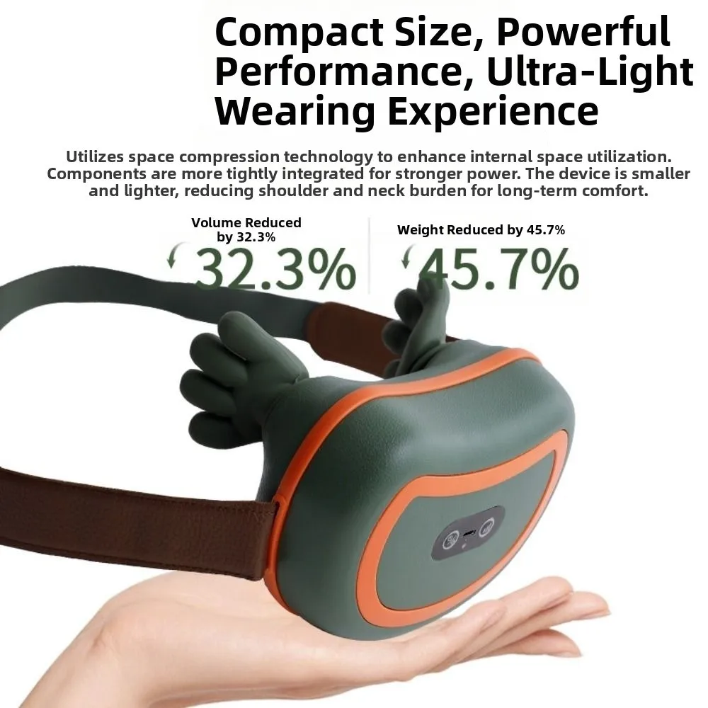 

Deep Tissue Neck Massager Pillow Heated Long Lasting Electric Kneading Massage Pillow Cordless with 3-Speed Adjustment