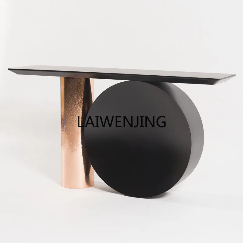 

HLZ Entry Entrance Table Marble Entrance Table Stainless Steel Entrance Cabinet Corridor Decoration Table
