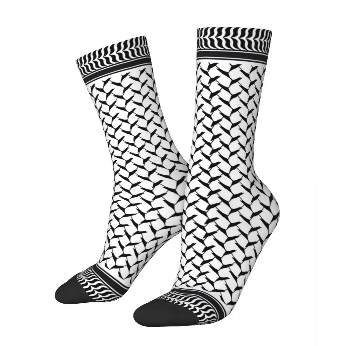 Palestinian Keffiyeh Stockings Women Men Palestine map Socks Breathable Gothic Socks Autumn Running Non Skid Pattern Socks Gift