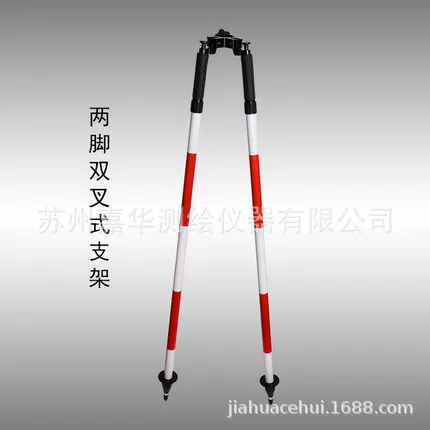 

Double fork bracket for fixing RTK measuring carbon fiber centering rod