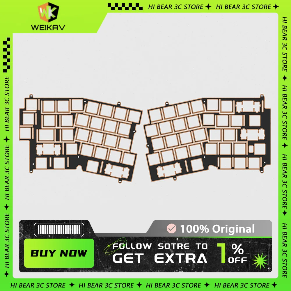 WEIKAV RECORD Mechanical Keyboard Alice Customization FR4 Locating Plate Pc Gamer Accessories