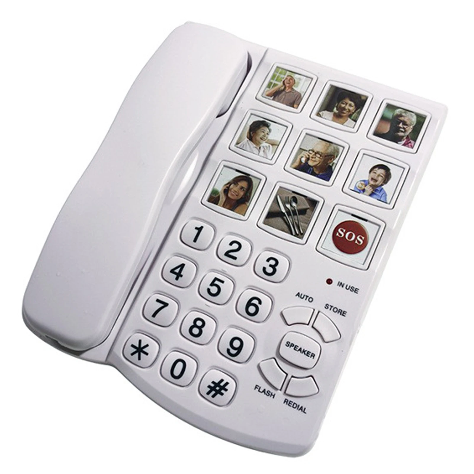 Easy Dial Corded Telephone For Seniors With Poor Eyesight Mobile Phones For Hard Of Hearing