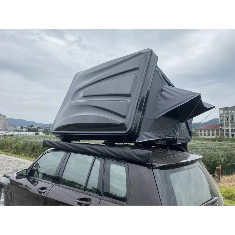 Professional Automatic 4x4 RTS Hard Aluminum Truck Roof Tent One Bedroom Four-season Waterproof Eco-Friendly Foldable Camping Ac