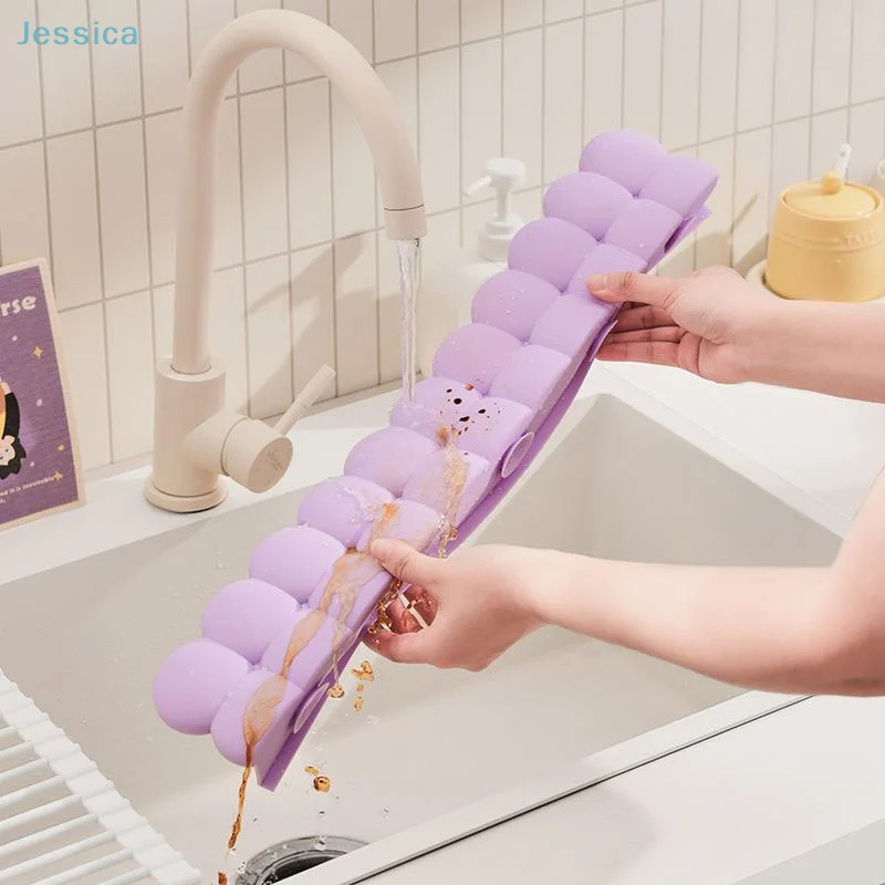 ☆ Silikon-Waschbecken-Wasserstopper, Streifen, Schallwand, Spritzschutz, schützt Kleidung vor Spritzern, geeignet für Wasserhahn-Küche