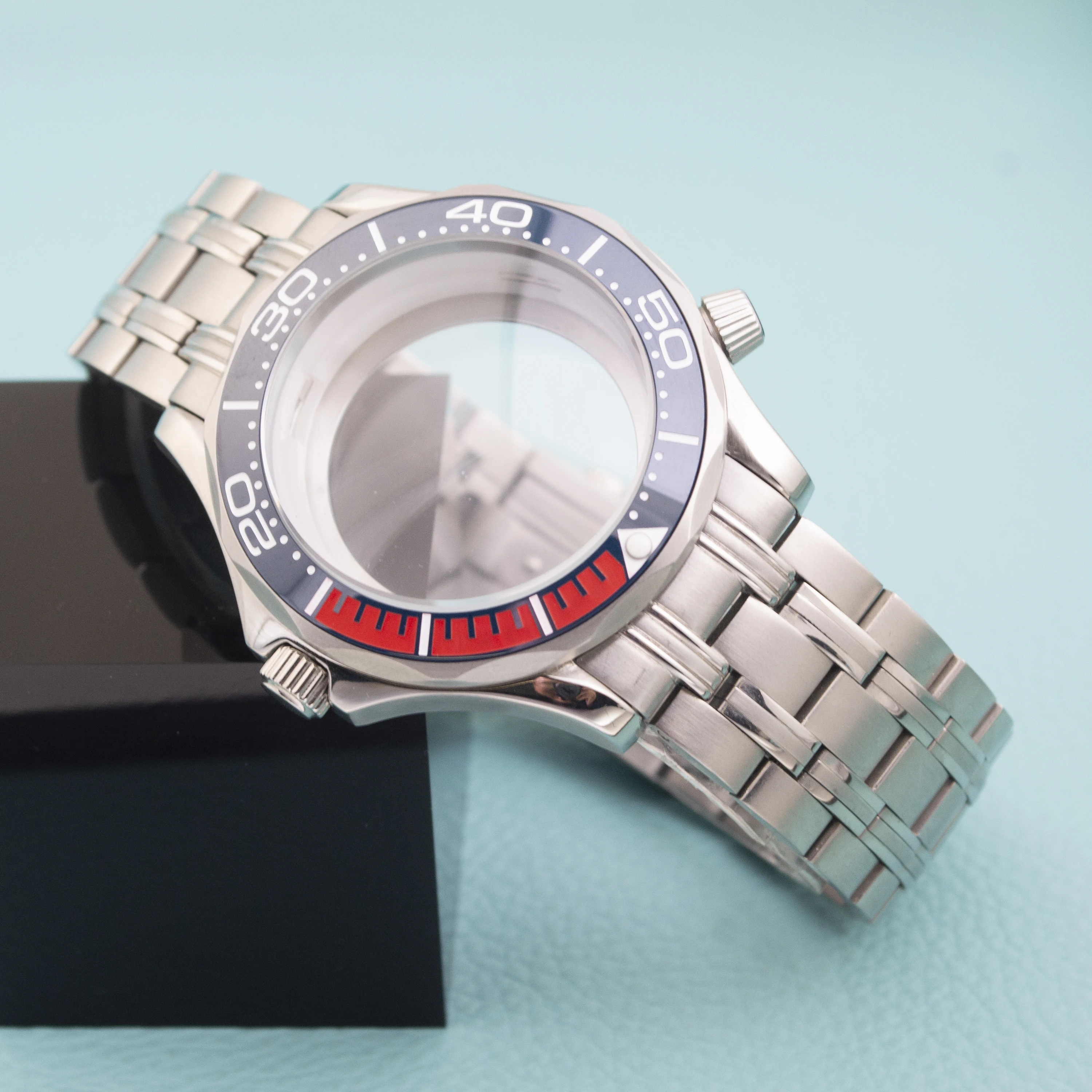 

Корпус часов NH35 для Seamaster 300, водонепроницаемый (10ATM), с сапфировым стеклом, ремешок из нержавеющей стали, подходит для механизмов NH35 и NH36, запчасти для часов.