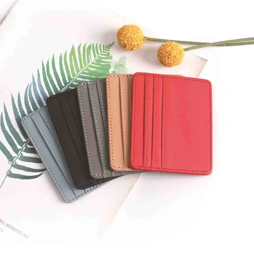 

Slim PU Leather Credit Card Holder Men Women Mini Wallet ID Bank Card Case Pouch Small Money Bag Fashion Coin Purse 2026 New