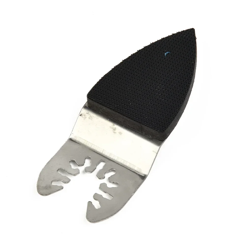 Base Levigatura Pad Scanalature Multiutensile Utensile Elettrico 1Pc 81.5*7mm Levigatura Dito Oscillante Argento Acciaio Inossidabile