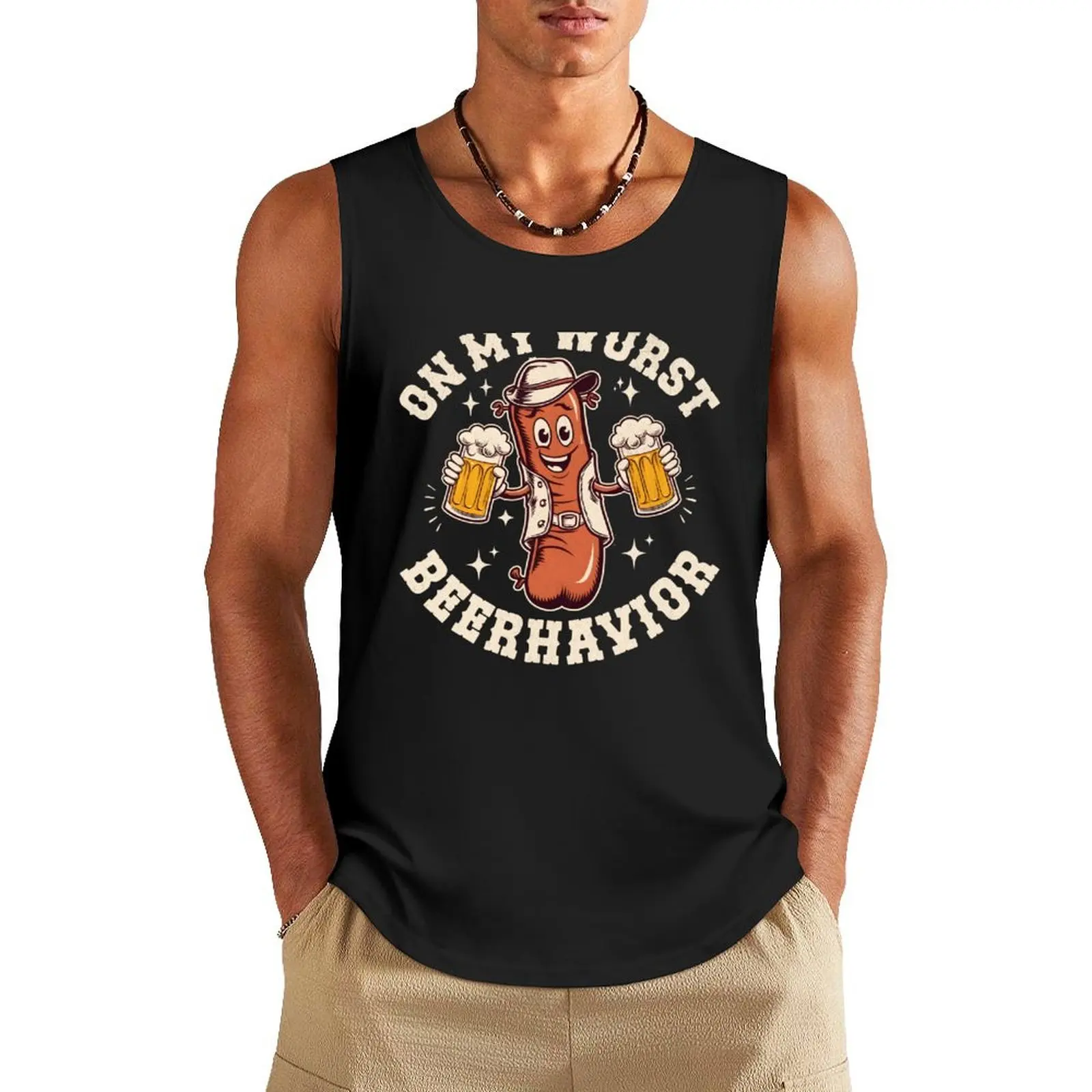 On My Wurst Behavior - Oktoberfest 2024 Tank Top men gym clothing Men's sleeveless