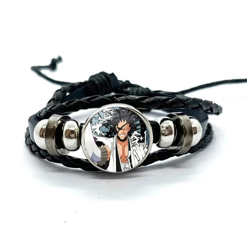 Bleach Leather Bracelets Kurosaki Ichigo Inoue Orihime Abarai Renji Grimmjow Jaegerjaques Multilayer Braided Bracelets Gifts