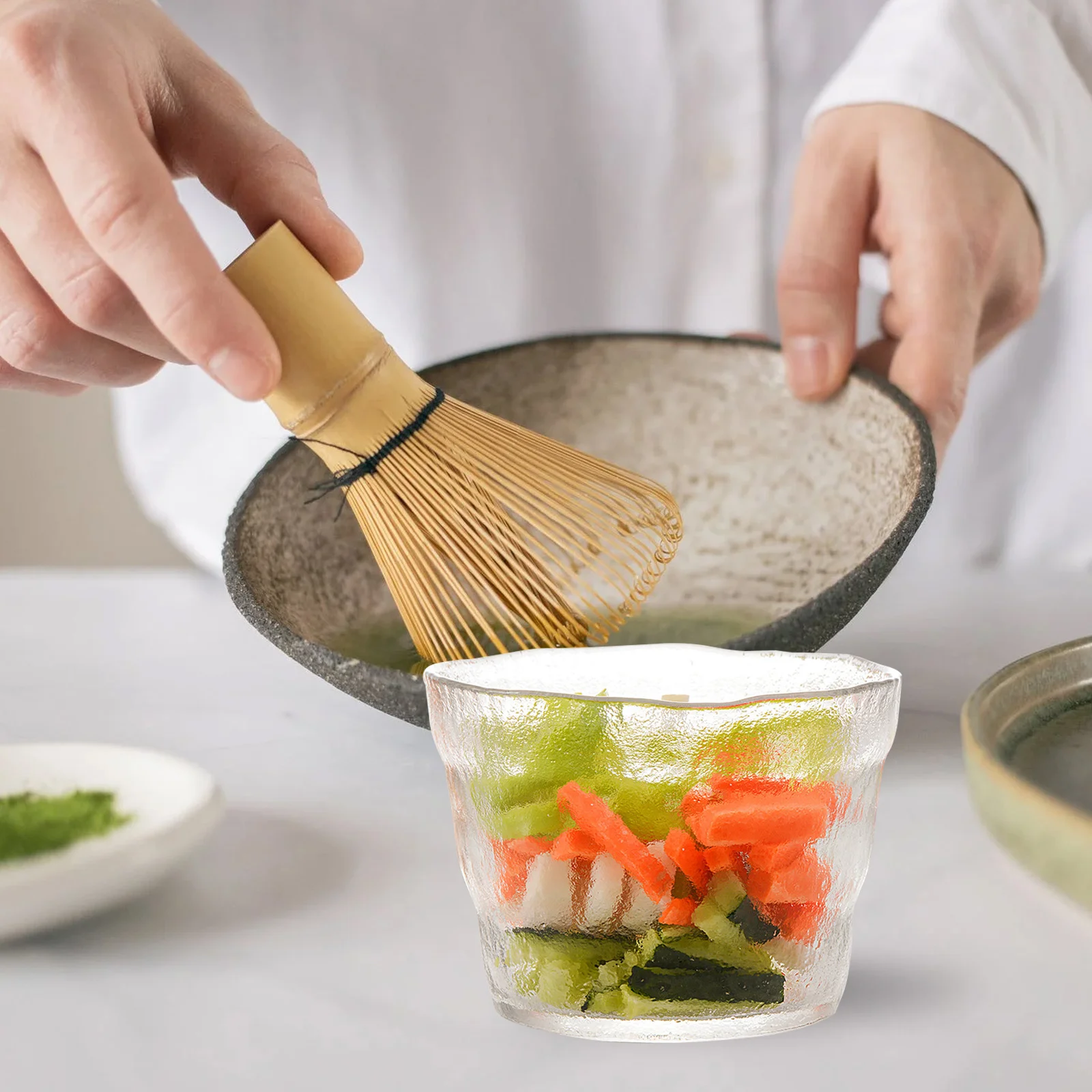 

1Pcs Transparent Glass Pickle Jar Frosted Storage Tank Food Container Home Use Pickle Jar Pickled Storage Bowl
