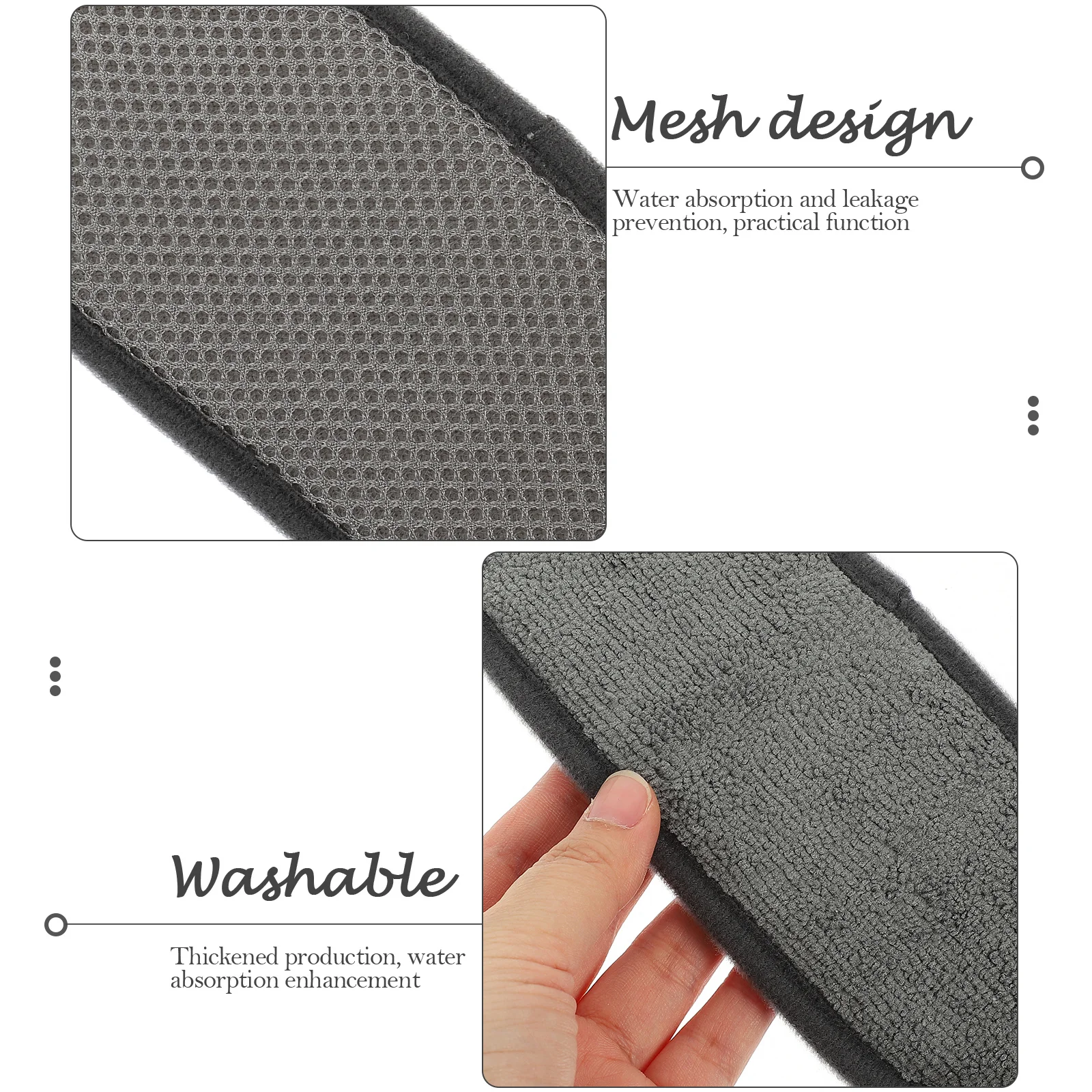 

2Pcs Drip Tray Anti-Splash Absorbent Pad Safe Material Sturdy Practical Daily Use Home Drip Tray Water Dispenser Catcher