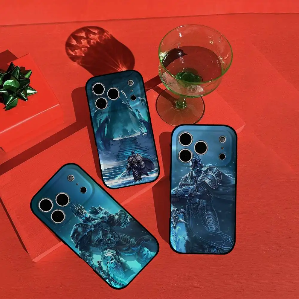 Game W-World-S Of Warcraft-S Handyhülle Schwarze Schale für iPhone 17/16/15/14 Pro Max/ 11Plus/X/Xr/Xs Max/12mini Kompatible Modelle