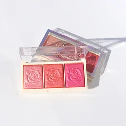 Rose Diamond Highlighter Powder Palette Glitter Face Contour Brighten Makeup Shimmer Illuminate Highlighter Makeup Tool