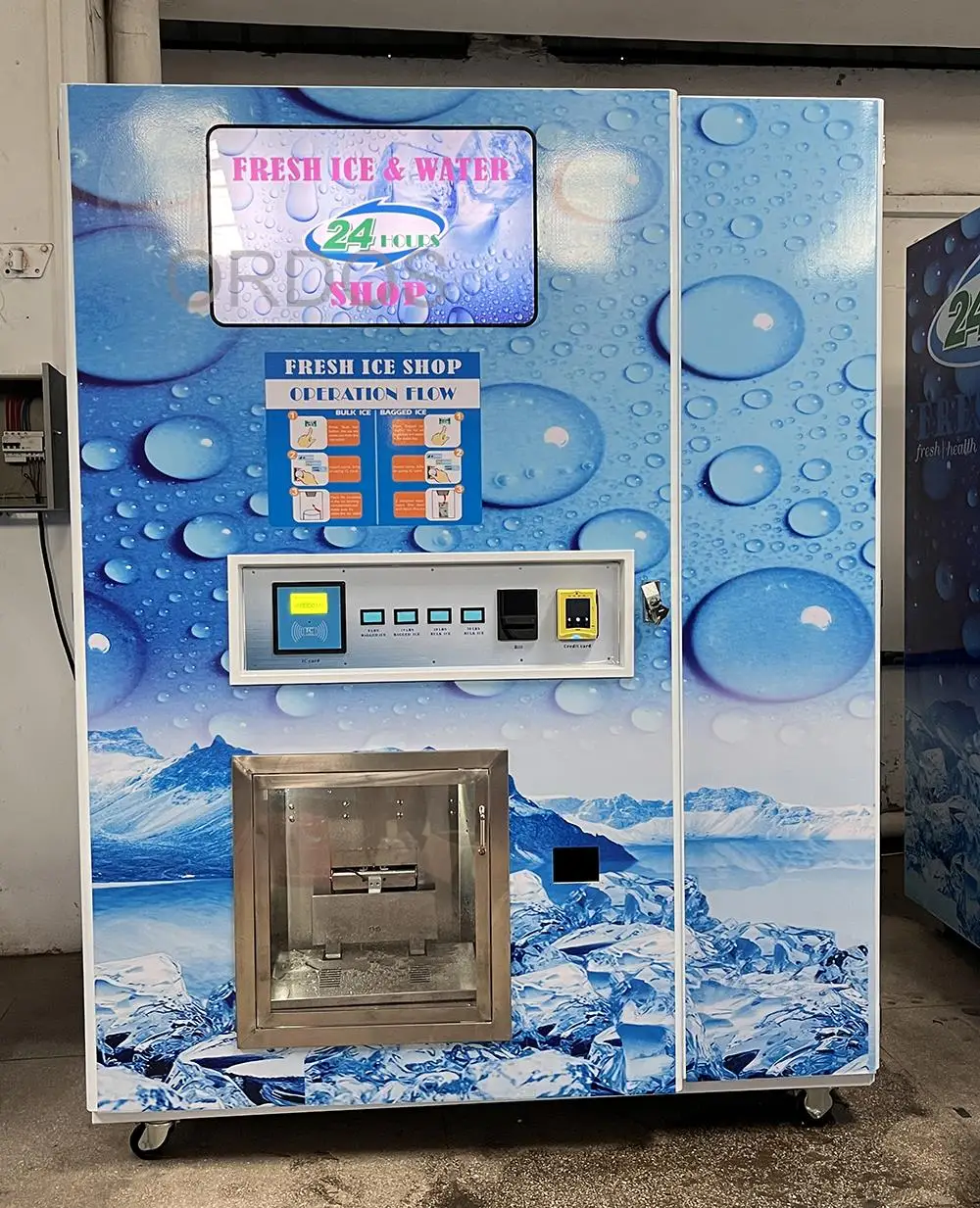 Commercial Self-Service Automatic 900Kg 24hours grade Ice cube maker dispenser Vending Machine