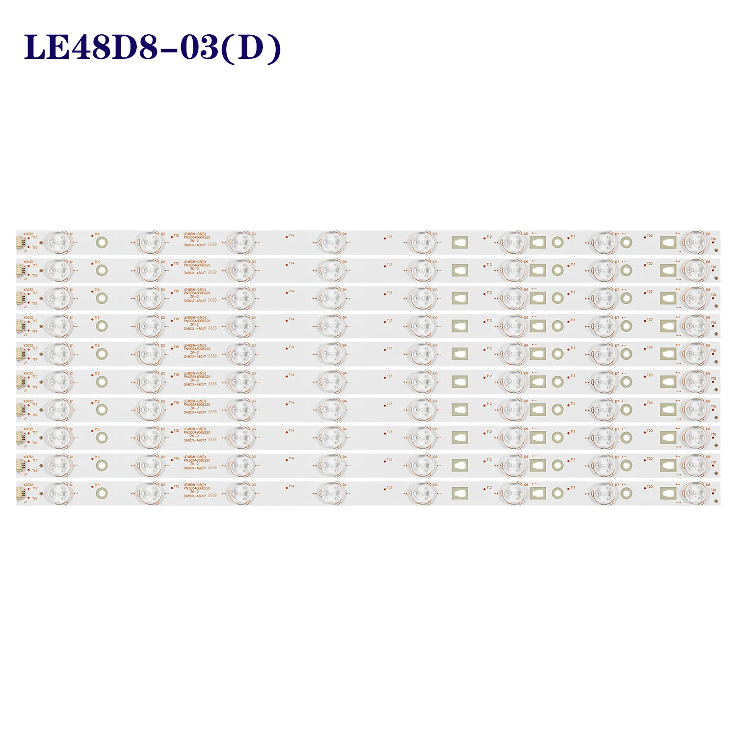 10pcs LED Backlight bar for PLE-4805FHD LE48A31 LED48D8800 4800M26 LT-48C570 LT-48M640 LE49D8-01(A) 30349008202