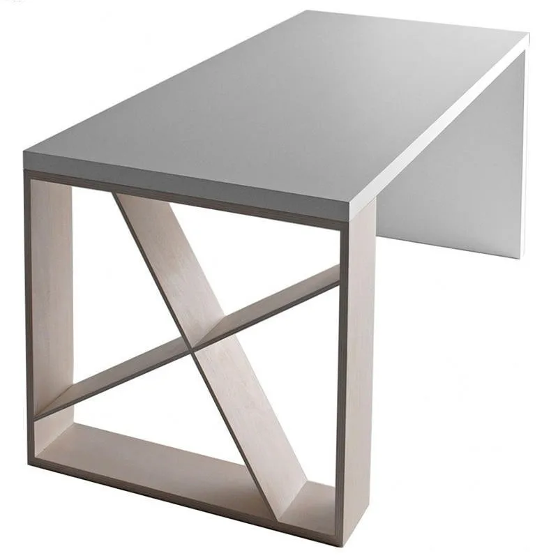 Party building activity room solid wood desk, light luxury simple office reception table