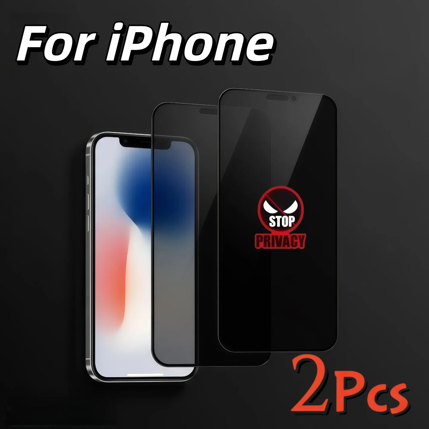

2pcs Pack Tempered Glass Screen Protector for iPhone 17/16/15/14/13/XS/XR/Pro/Max Easy Install Anti-Scratch Protective Film