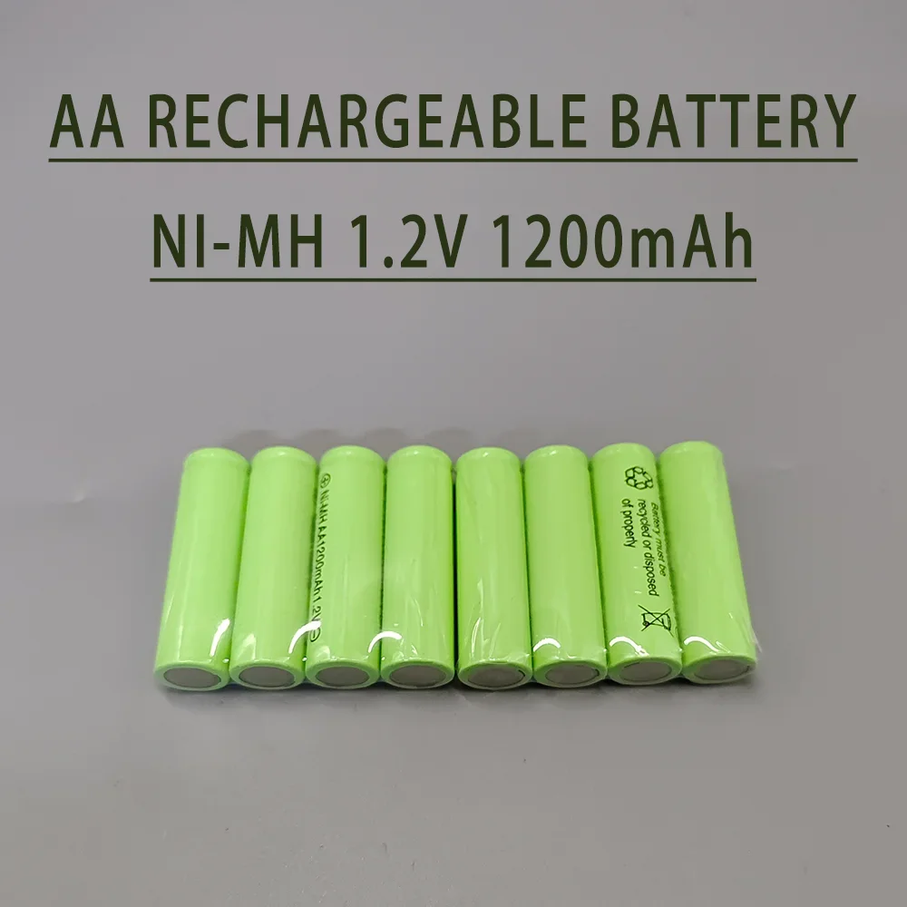 أقصى قدر من الأداء! بطاريات AA قابلة لإعادة الشحن 1.2 فولت 1200 مللي أمبير في الساعة لأجهزة التصريف العالي مثل الكاميرات ومعدات الألعاب ومصابيح LED الكاشفة.