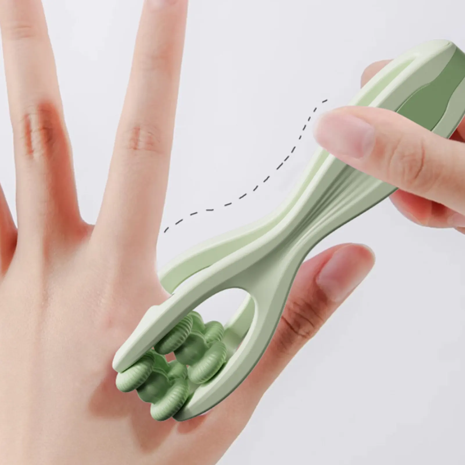 Portable Finger Joint Massager with Dual Roller Design Ergonomic Hand Pain Relief for Office Home Travel Use view 2