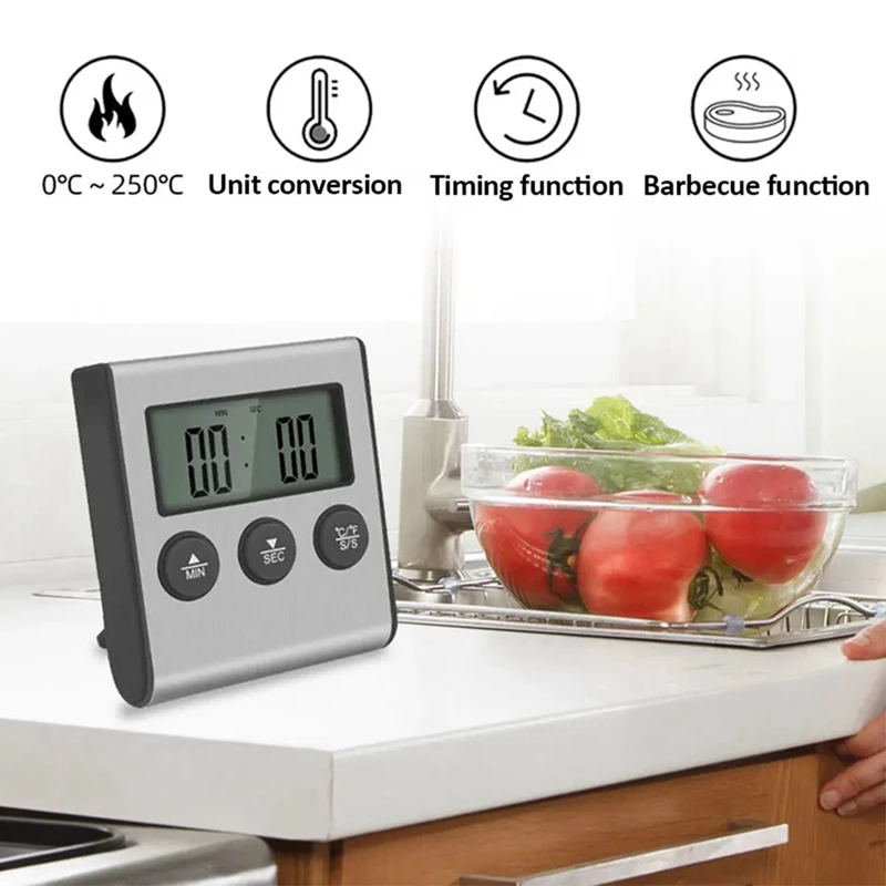 T36C  Kitchen Digital Thermometer BBQ Oven Meat Grill Function Heat Meter Home Baking Household Cooking Temp