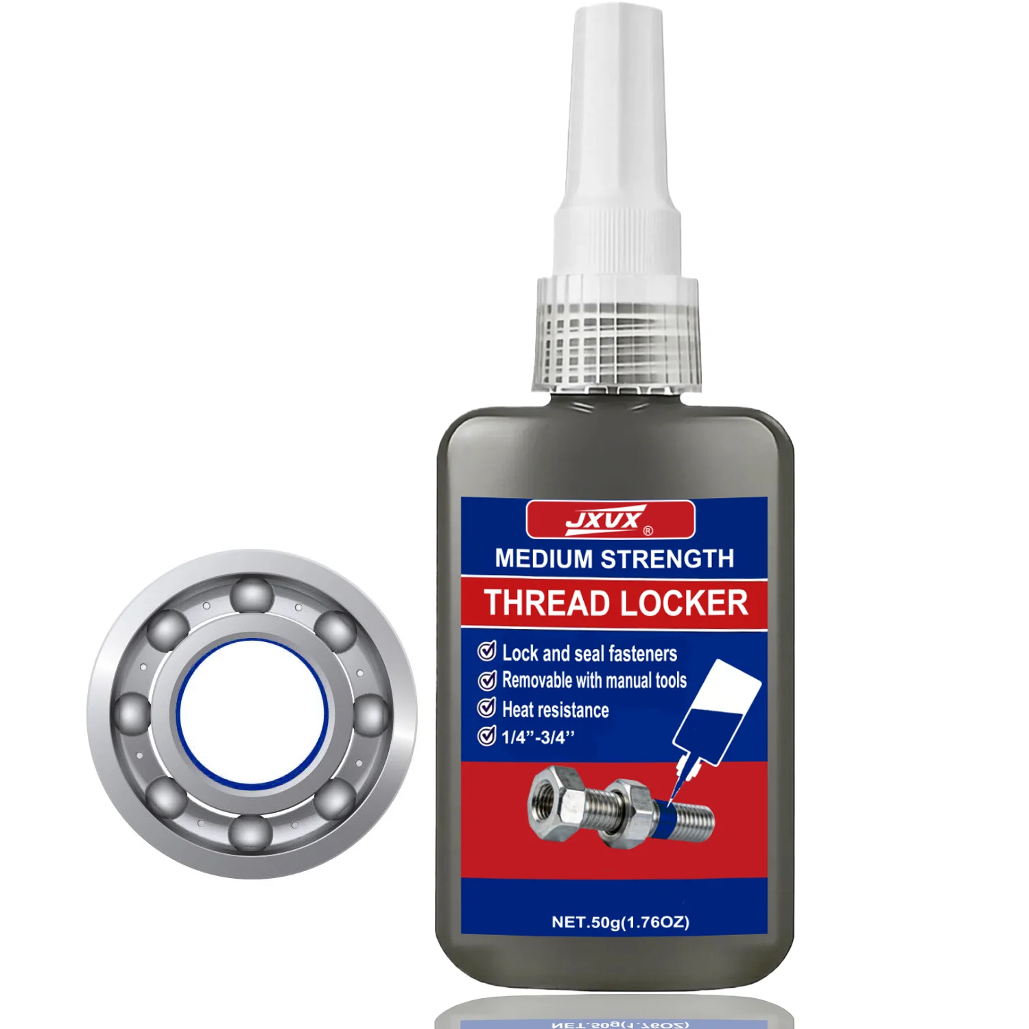 Medium Strength Threadlocker Blue Screw Lock Glue Removable ,Anaerobic Adhesive Sealant,Impact-Resistant, Anti-Loosening, Anti-Slip, Rust-Proofn Suitable for Nuts, Bolts, Fasteners, and Metal.