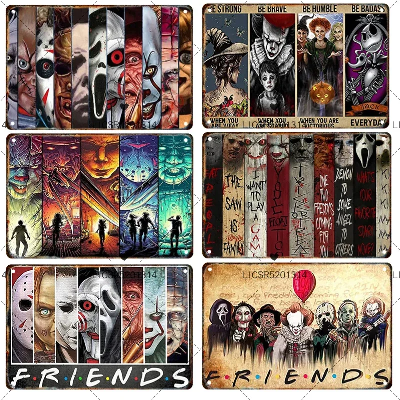 

Movie Classic Character Tin Painting Metal Signage Halloween Poster Living Room Bar Club Cafe Art Home Decor Painting Wall Decor