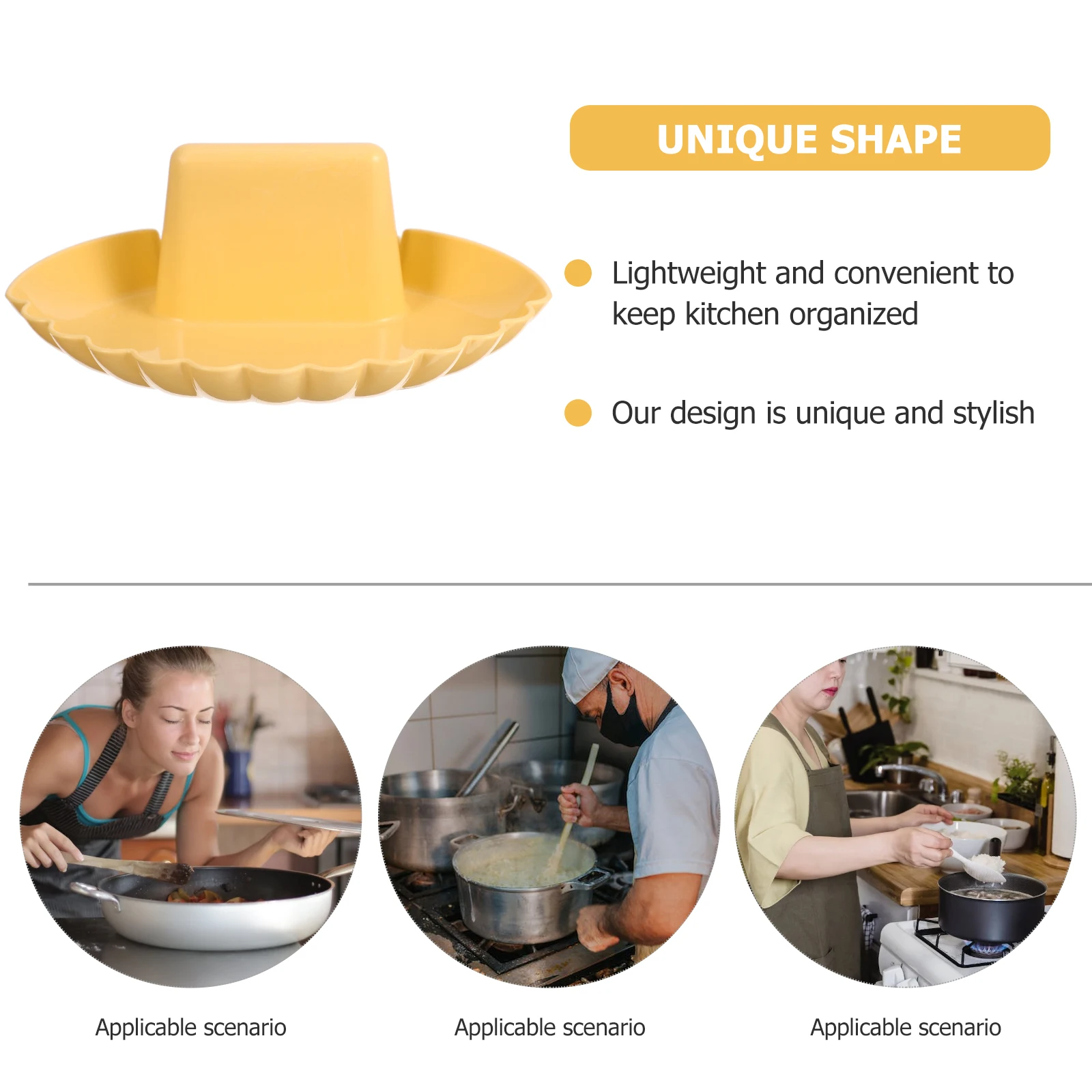 

Pot Lid Stand Spoon Rest Chopstick Holder Kitchen Gadget Rack Abs Material Non Slip Wear Resistant Utensil Organizer