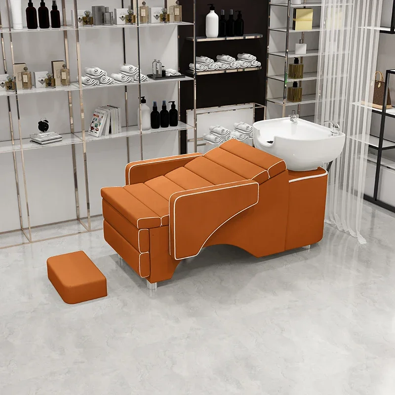 

Italian Lying Light Luxury Shampoo Chair Hairstyle Shaving Hairdressing Shampoo Chair Washbasin Cadeira Salon Furniture