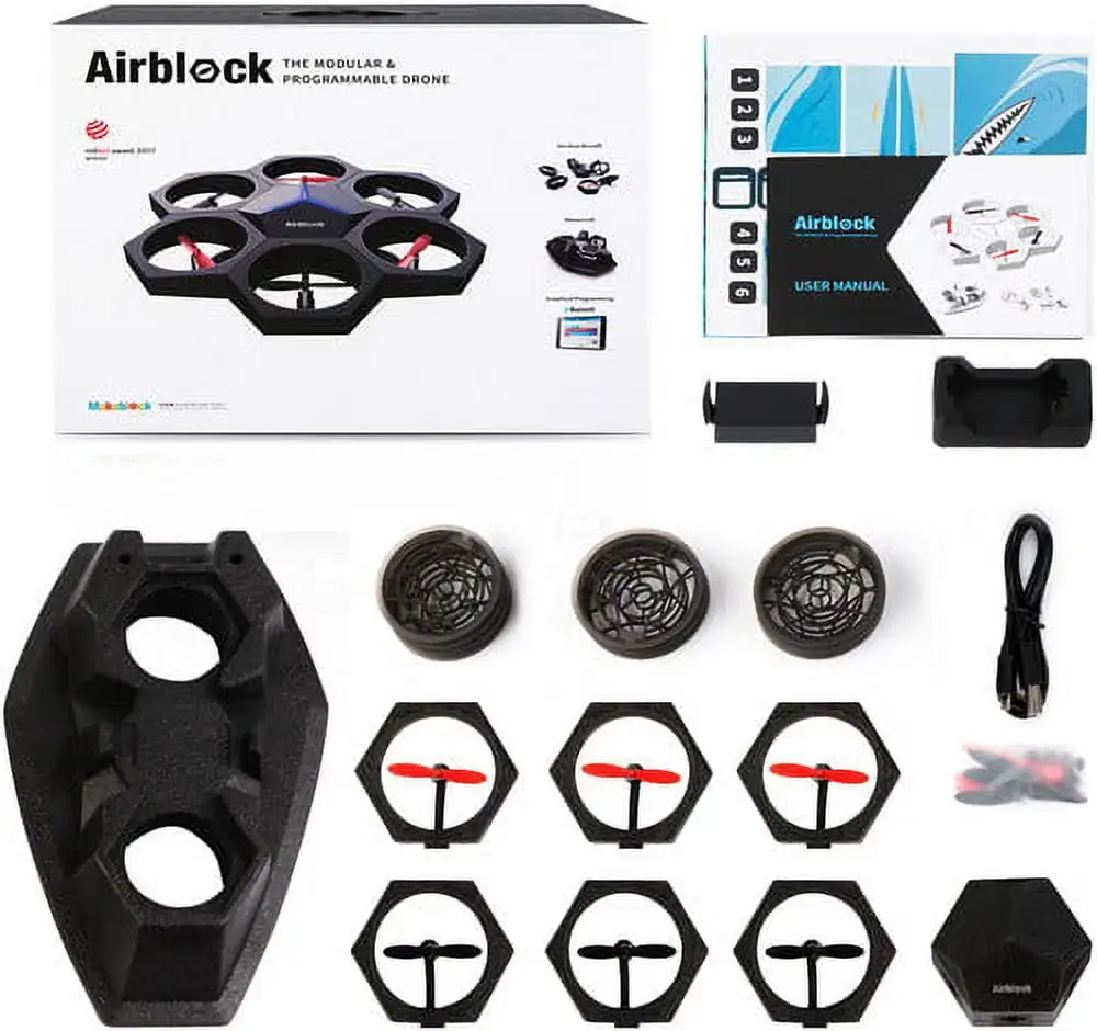 Airblock Indoor Programmable Drone and Hovercraft Make block