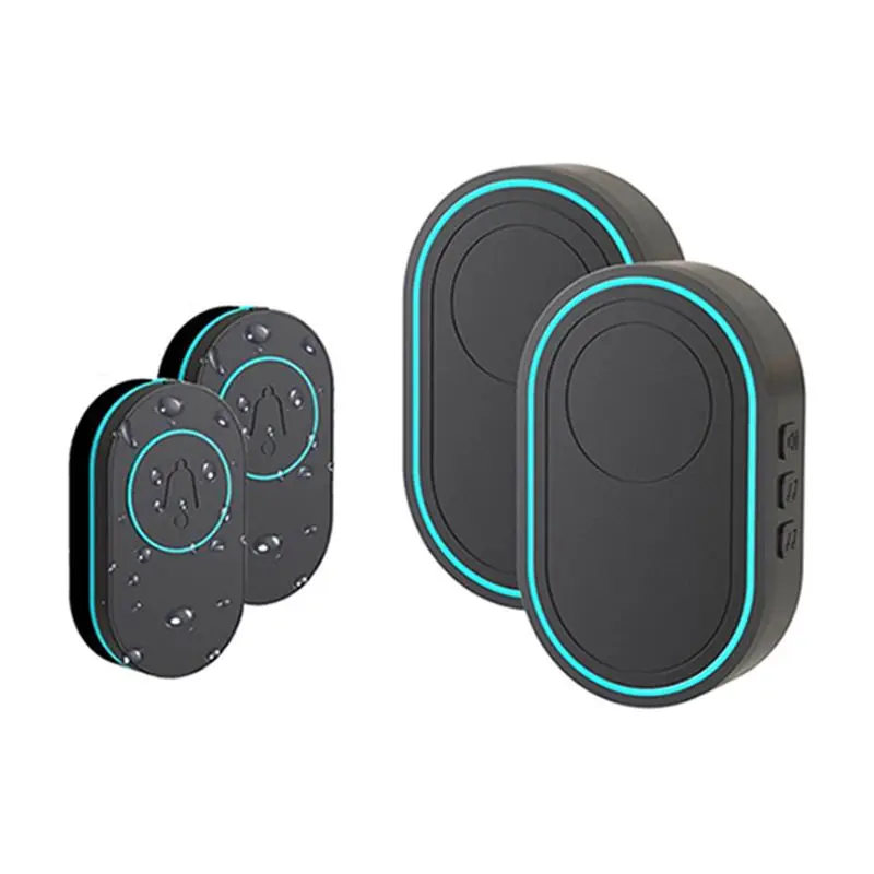 

Беспроводной дверной звонок HHTL, 433 МГц, водонепроницаемая кнопка, регулируемая громкость, 36 мелодий, мелодии, индикатор, напоминание