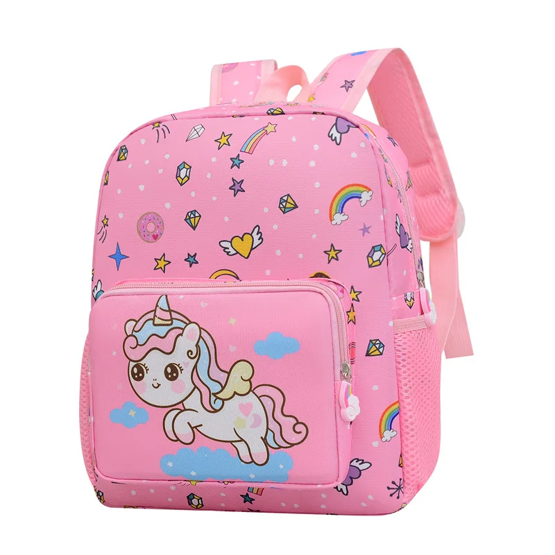 Unicorn Backpack for Children Cute Little Dinosaur Boy Backpack Cartoon Kindergarten Bag 2-5 Years Princess Bag