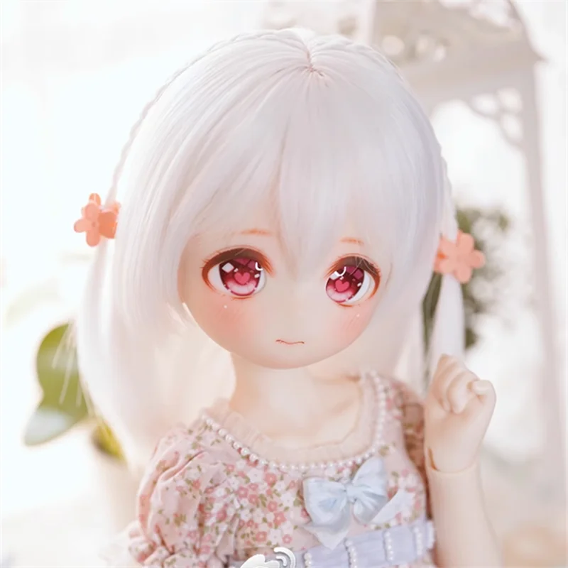 BJD Doll Wigs Long Hair For 1/3 1/4 1/6 MSD MDD YOSD With Bangs Black Brown Pink Hair Accessories