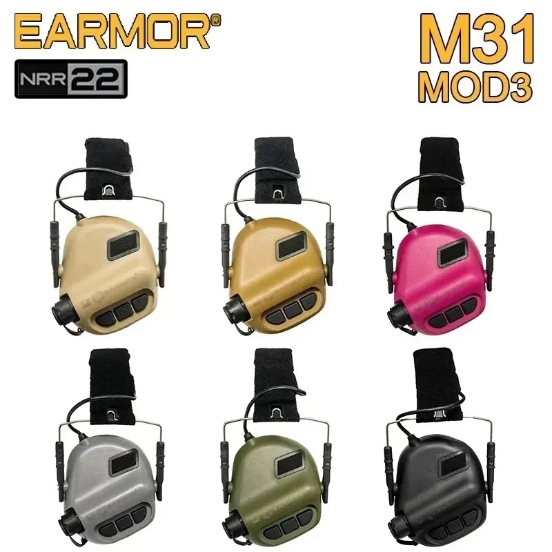 Original Tactical Headphones M31 MOD3 Military Noise Canceling Earmuffs Military Anti-Noisy Shooting Earphone NRR 22dB OPSMEN