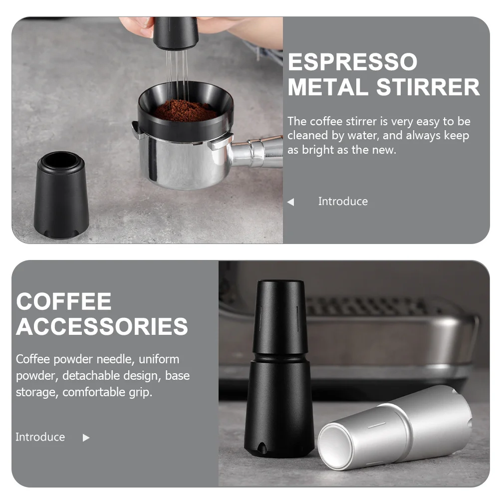 

Coffee Needle Type Stirrer Stainless Steel Espresso Distributor Tool Comfortable Grip for Coffee Powder Cafe Home Bar