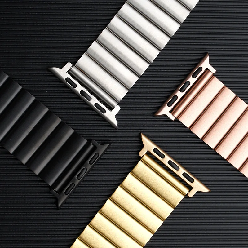 Stainless Steel Metal Wristband Bracelet For Apple Watch 38/40/41mm  42/44/45/46mm Bracelet for Iwatch Series 10 9 8 7 6 5 4 SE image 3