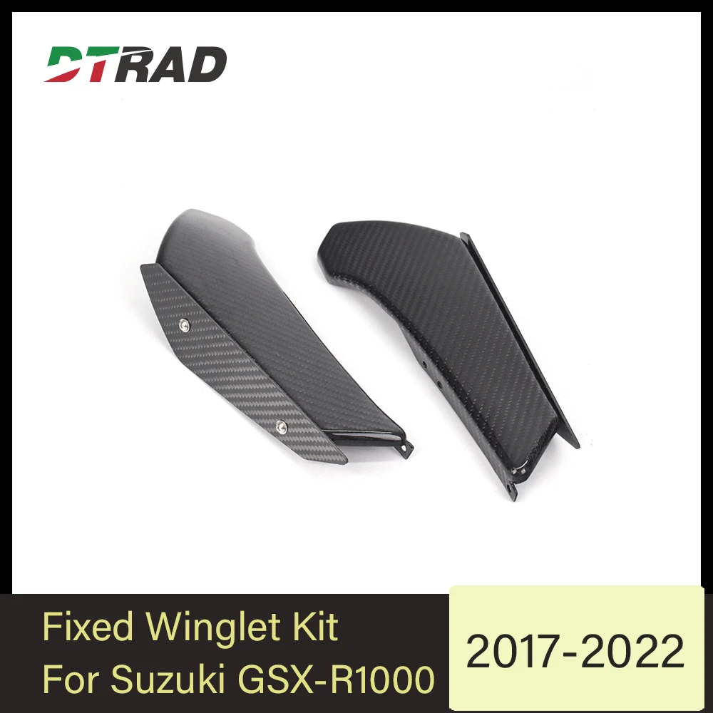 

For Suzuki GSX-R1000 GSXR1000 2017-2022 Carbon Fiber Aerodynamic Wing Kit Fixed Winglet Fairing Wing Motorcycle Fairing Parts