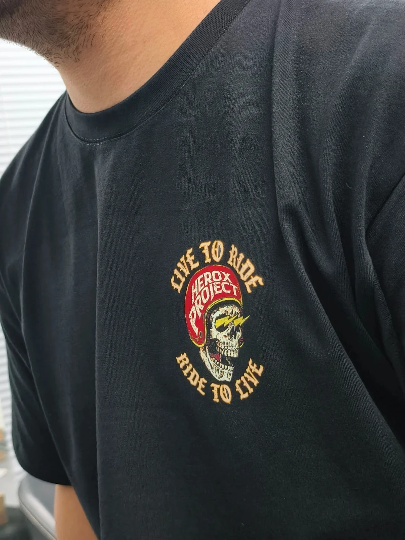 Harley Classic Vintage Fire Skull Lightning Eye Motorcycle Harley Cotton Printed Short Sleeve T-shirt for Men and Women