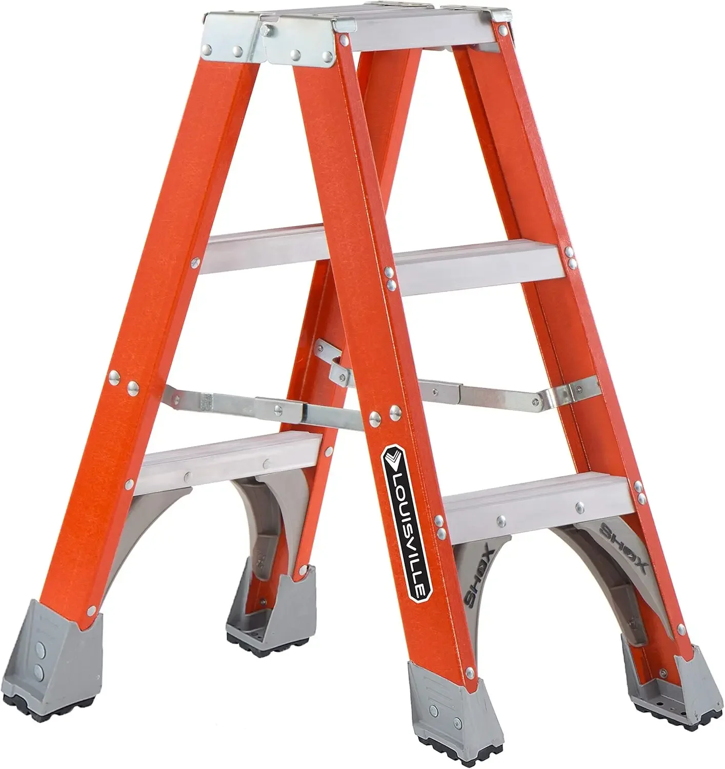 Louisville Ladder FM1503 Twin Front Stepladder, 3-Feet, Orange