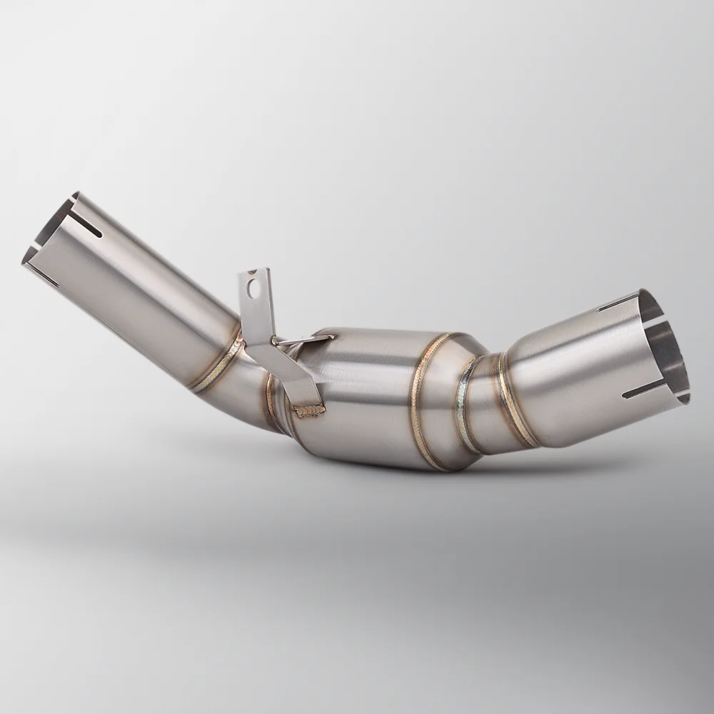 

Benelli 752 752s motorcycle stainless steel midsection connection exhaust pipe new slide rail original size pipe 2019 2020 2022